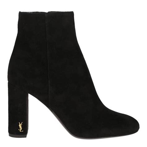 ysl black suede ankle boots|ysl platform boots.